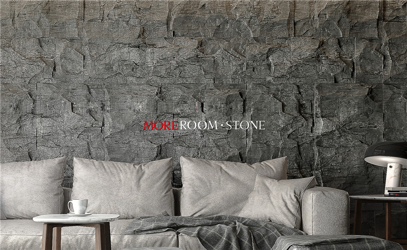 Interior Living Room Carving Stone TV Backdrop Wall Decor