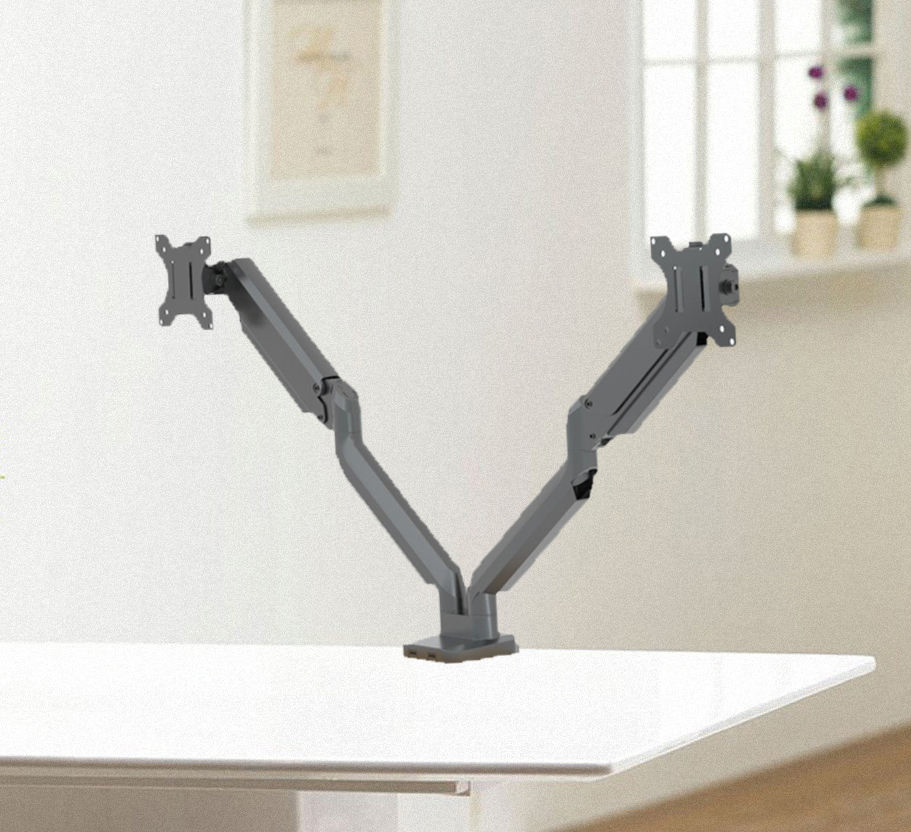 AG8-42 Dual LCD LED Monitor Desk Mount Stand Gas Spring Dual Monitor Arm