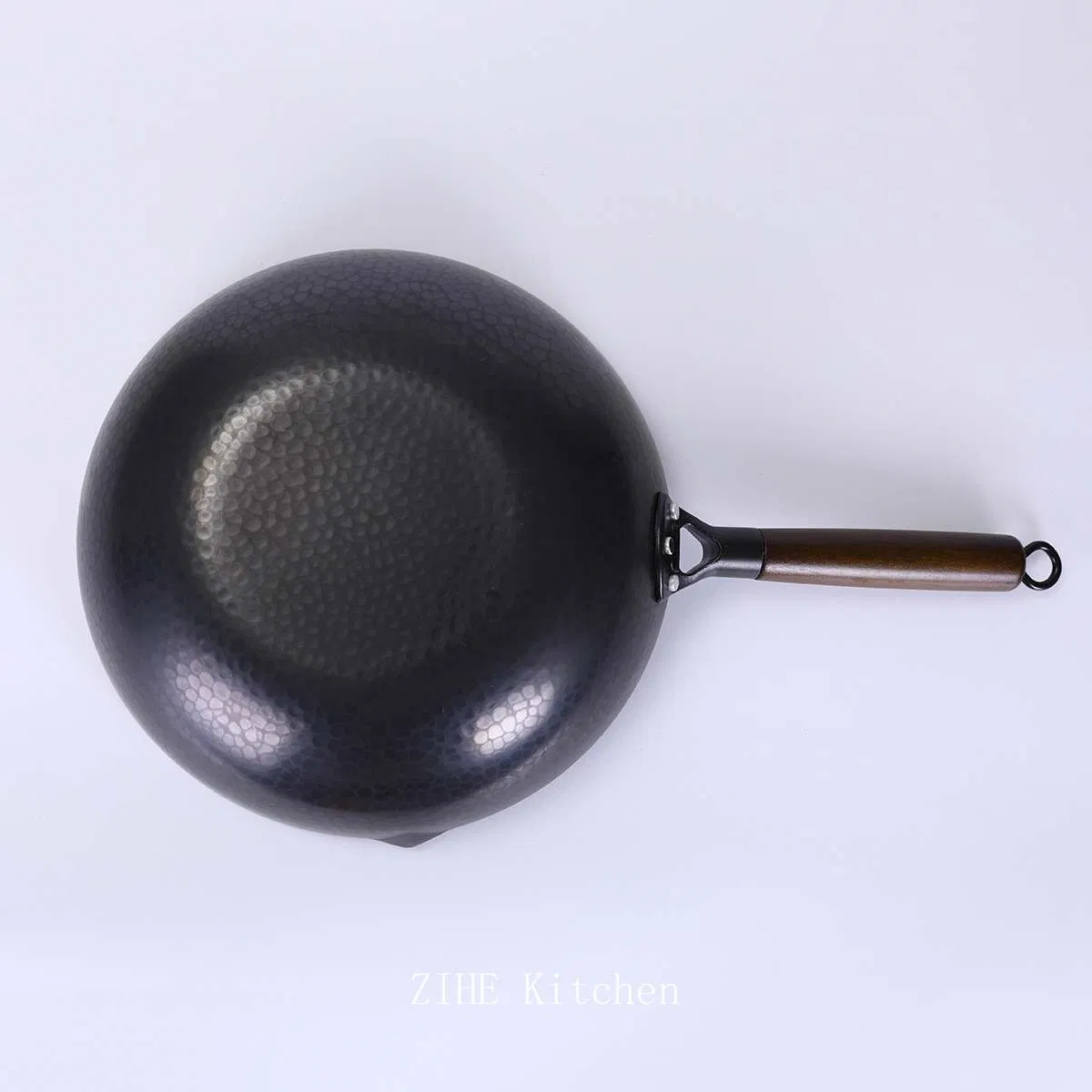 Чугунная сковорода вок без покрытия, с крышкой, 30-33 см