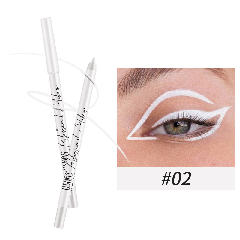 Ushas Bright Eyelash Pearl Flash Eyeliner Waterproof Lying Silkworm Pen 8 Color
