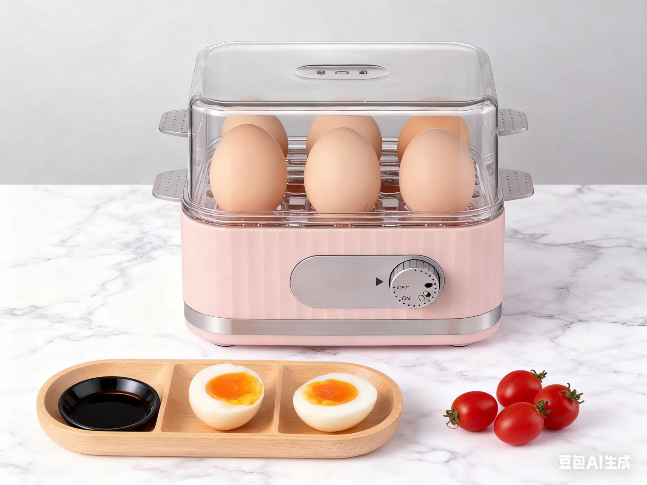 Timer-Controlled Electric Egg Cooker for 6 Eggs 400W Power