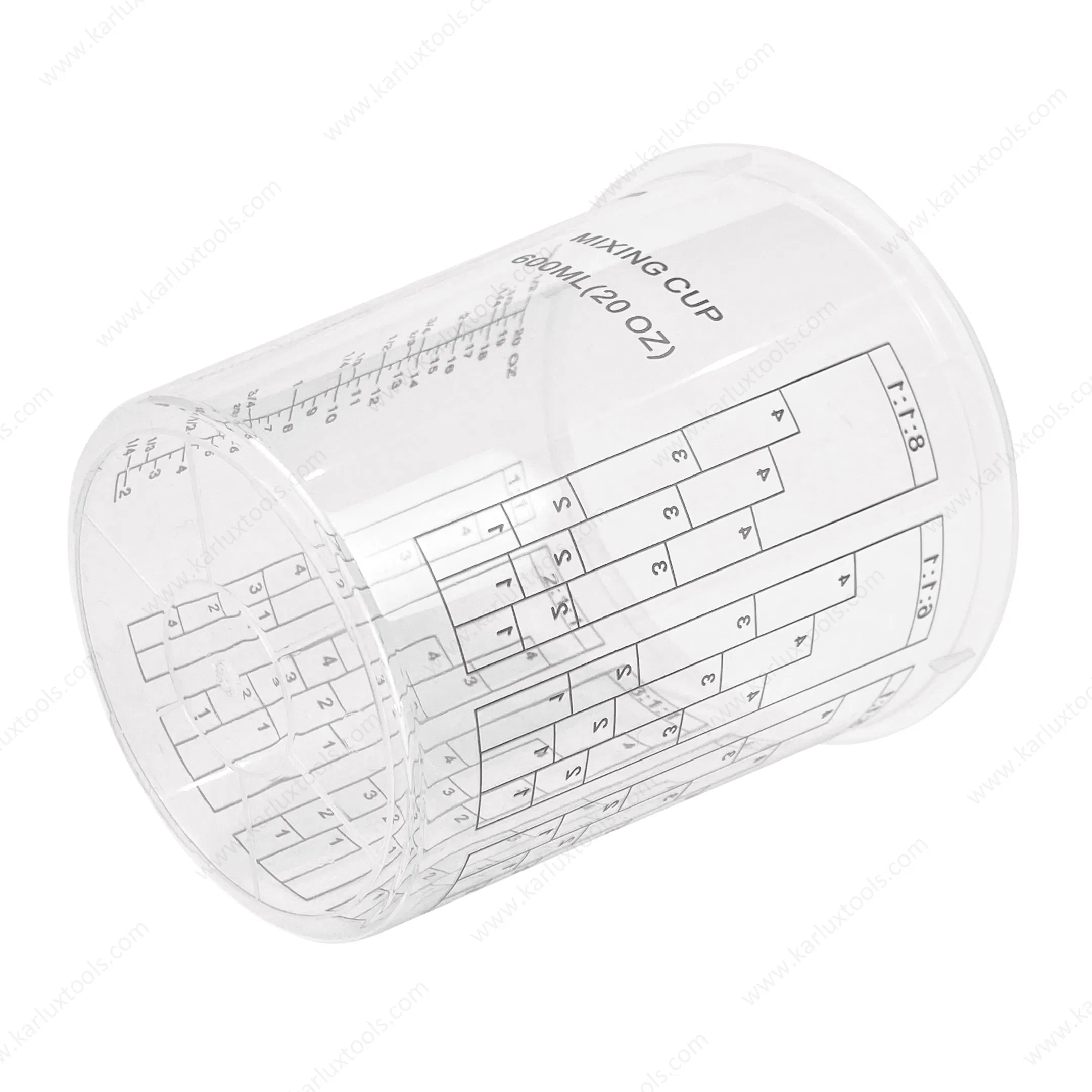 20 Oz 600ml Auto Paint Measuring Cups 20 Ounce PP Plastic Resin Epoxy Disposable Quart Mixing Cups Graduated Paint Mixing Cups