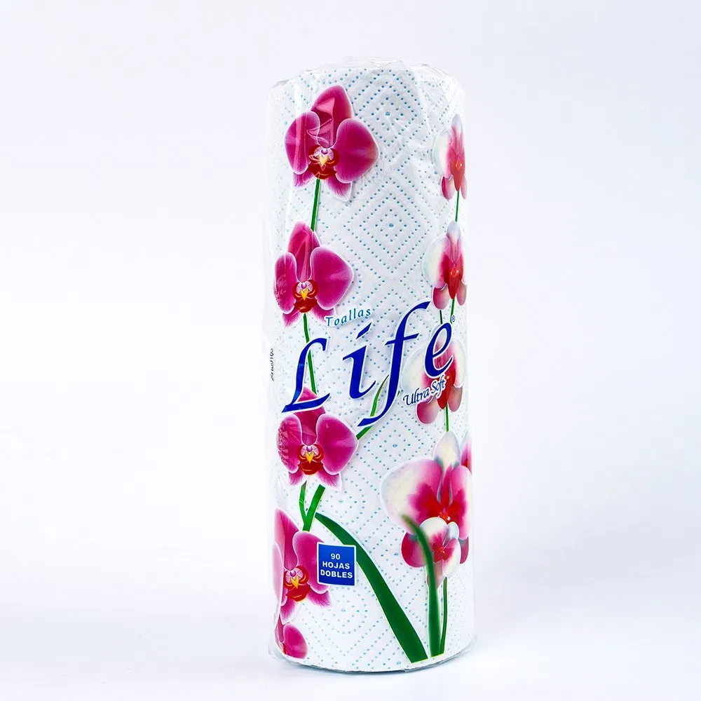 FSC Certified Plastic-Free White/Natural Color Bamboo Kitchen Paper Towel Roll