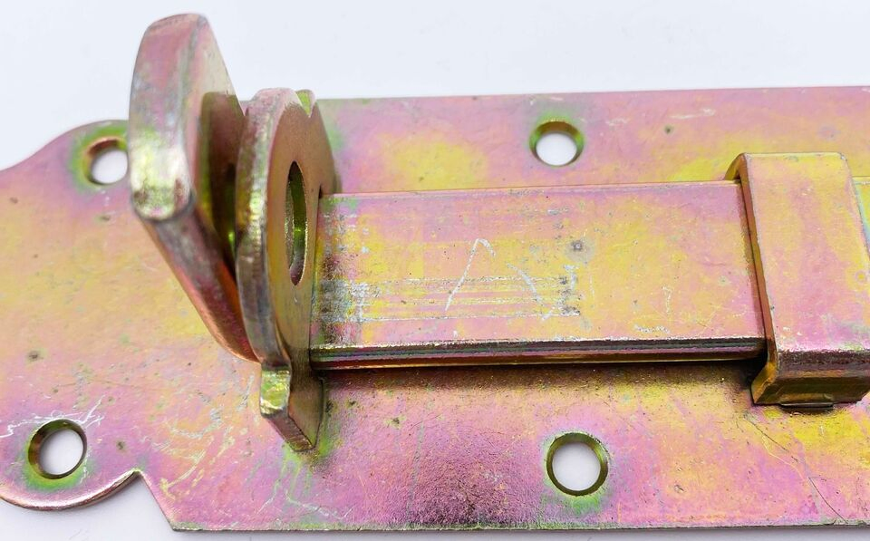 Universal Light Box Latch with a Flat Bolt Designed for Locking Shutters, Doors or Chests