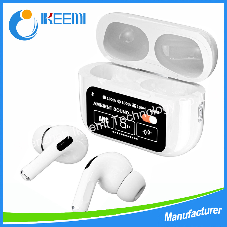 Newest Wireless Earphones A9 PRO Tws Headphones Anc Touch Screen Noise Cancelling Earbuds