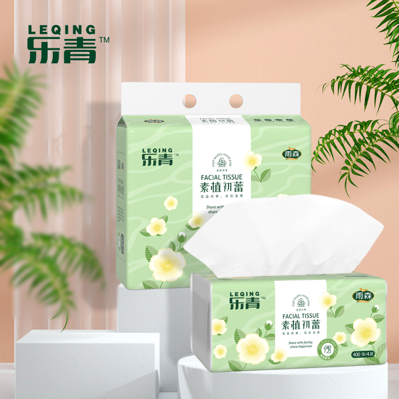 Hot Selling Facial Tissue 3 Ply Soft Pack Facial Tissue Paper Facial Tissue Polybag