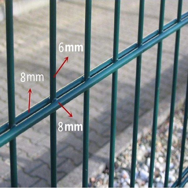 Galvanized Double Wire Fence 2D Fence Panel