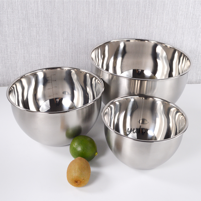 Kitchenware 304ss 201ss Cuisine Fruit Bow American Style Washing Vegetable Food Serving Salad Bowl