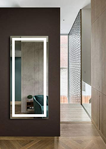 LED Full Length Mirror Mounted on Wall Backlit Customized Sizes