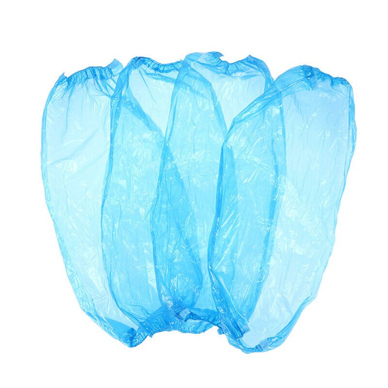 Single Use Cleanroom PE Oversleeves with Elastic at Ankles and Elbow