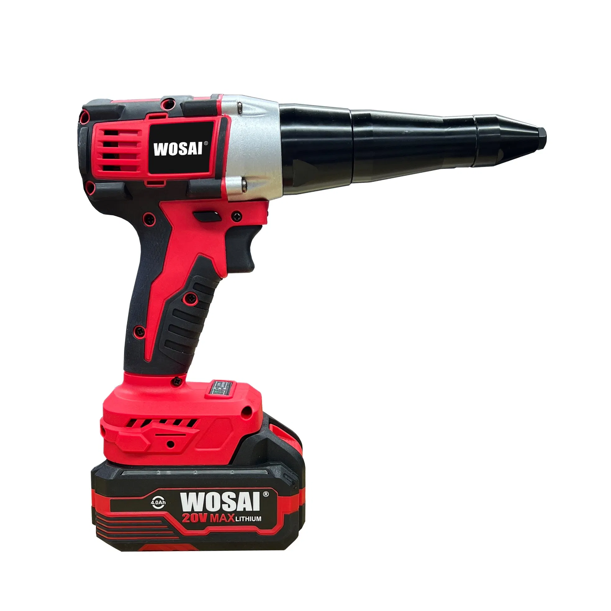 Wosai on-Time Shipment Portable Industrial Automatic Cordless 20V Brushless Electric Rivet Nut Gun with Lithium Battery
