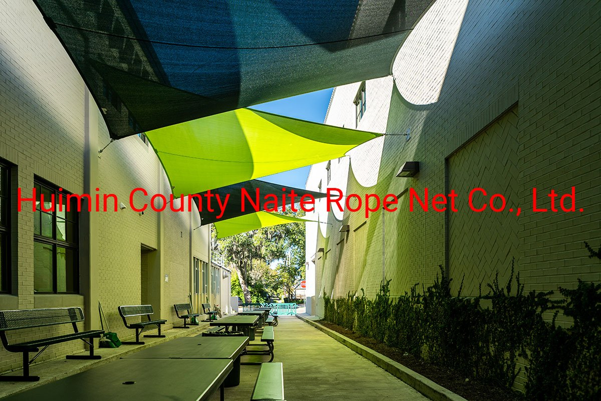 Fireproof Waterproof Rectangle Triangle Square LDPE Coated Sun Shade Net Canopy Sun Shade Sail Fences Nets for Outdoor Pools Privacy Camp Greenhouse