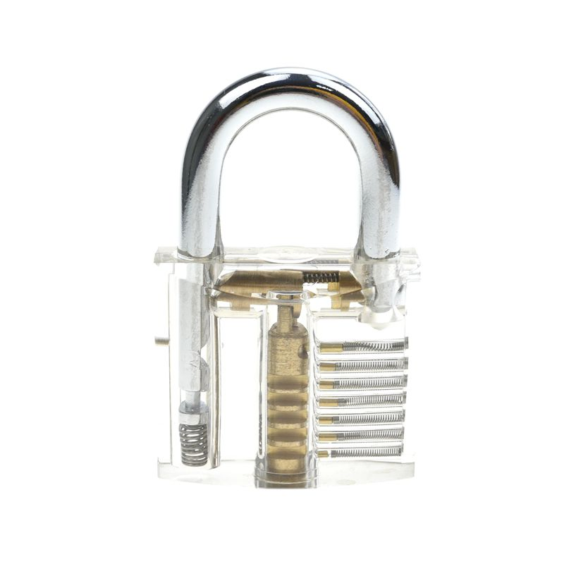 3PCS Practice Lock Clear Set Locksmith Training Transparent Padlocks (YH10021)