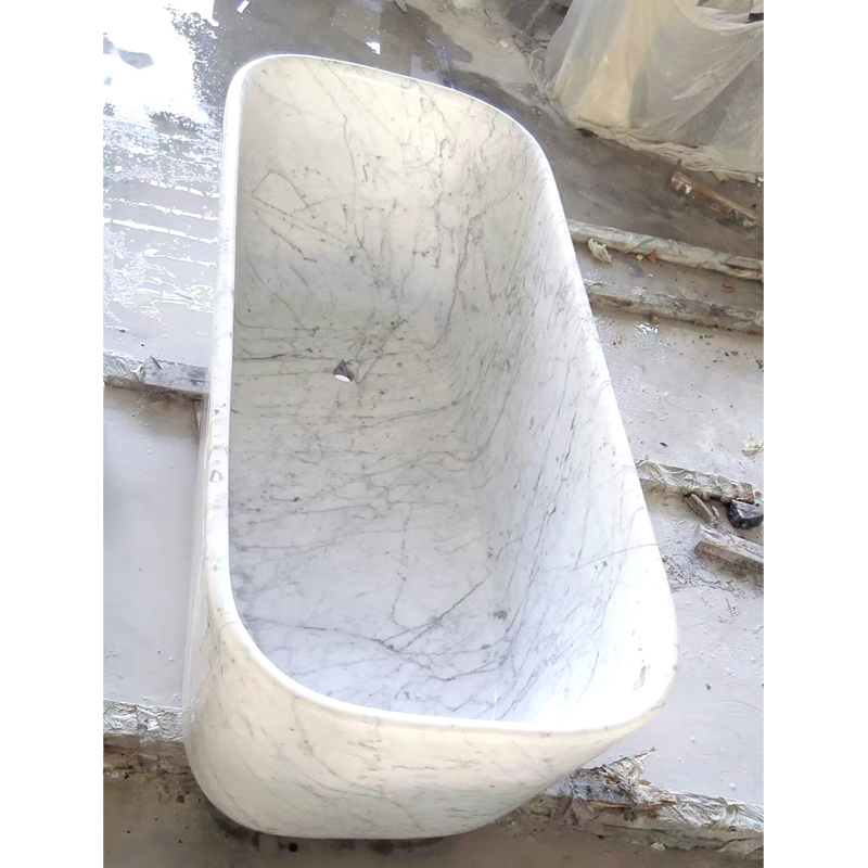 Белая мраморная ванна для дома