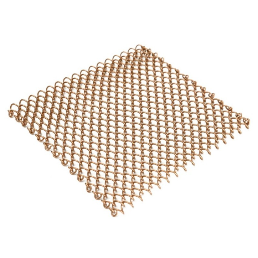 Stainless Steel Fireplace Curtain Mesh High-Temp Resistant Custom Patterns Flexible