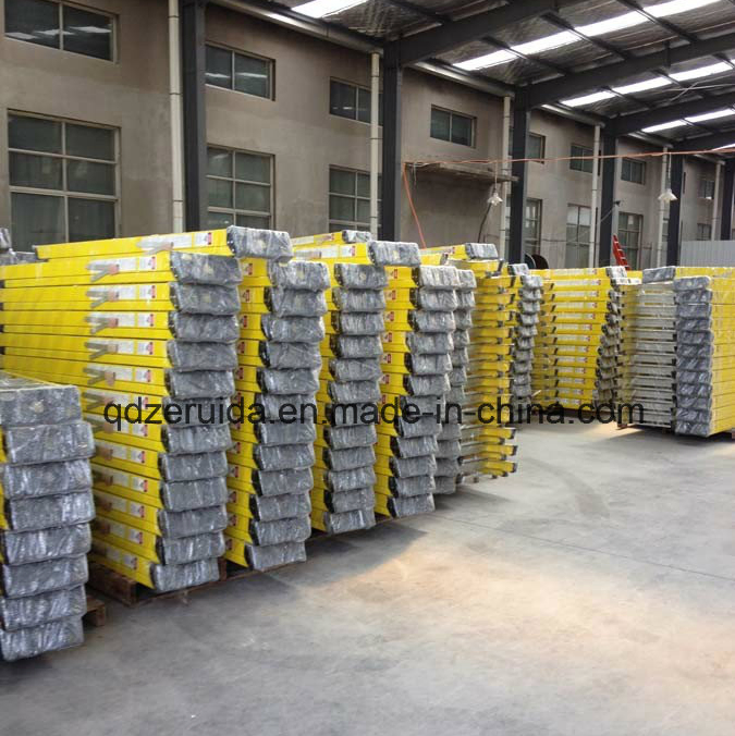 En131, ANSI Safety Standard High-Quality Yellow Fiberglass Folding Ladder with Slip-Resistant Rungs