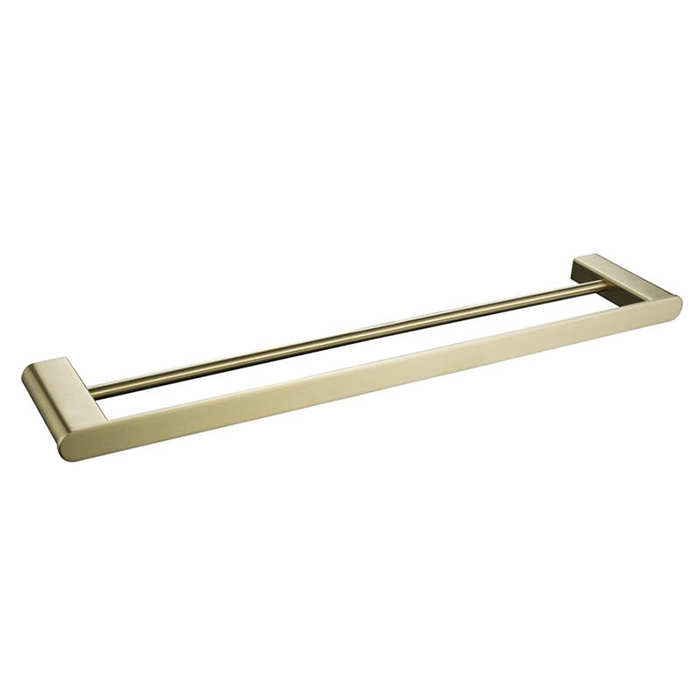 Household Wall-Mounted Brushed Gold Round Stainless Steel 304 Toilet Brush Holder