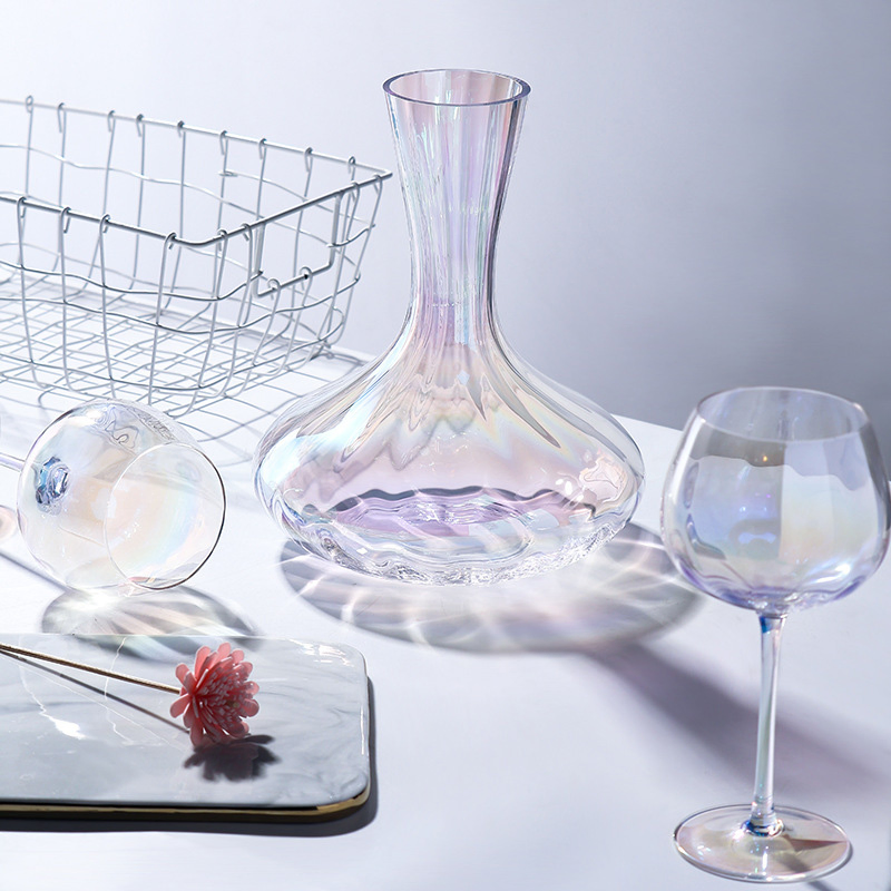 Handmade Lead-Free Transparent Crystal Glass Wine Decanter Classic Red Restaurant Use Carafe with Custom Logo Global Design