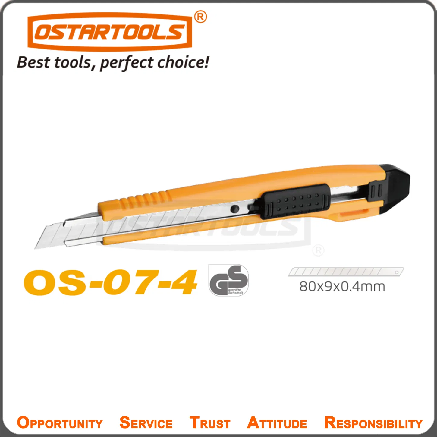 Multi-Function Snap-off Cutter 18mm Utility Blade with Plastic Shell and Screw Lock