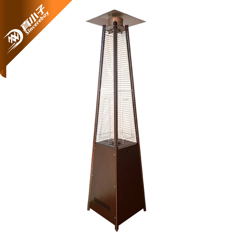 Stainless Steel Round Glass Tube Patio Gas Heater