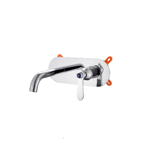 Brass Chromed Finish Single Handle Concealed Basin Spout Faucet in Wall