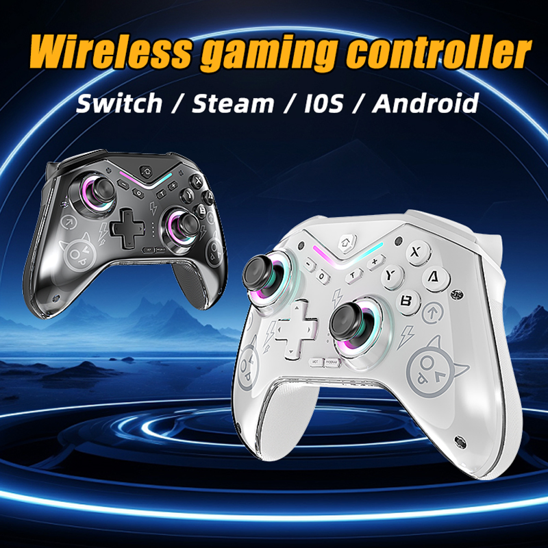 New Gaming Accessories Joystick 2.4G Wireless RGB Light Programable Game Controller for Nintend Switch