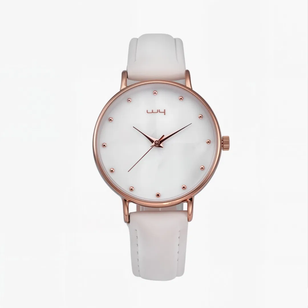 New Arrival Geneva White Genuine Leather Quartz Women Watch Wy-113