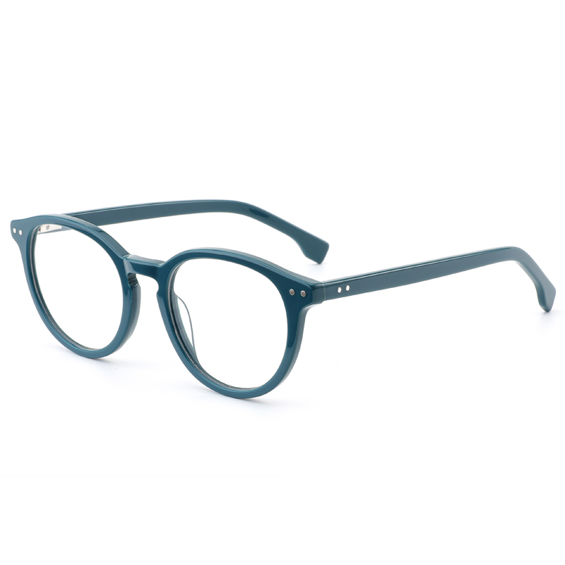 Roundish Full Rims Features Metal Studs Internatinal Fit Unisex Optical Frames