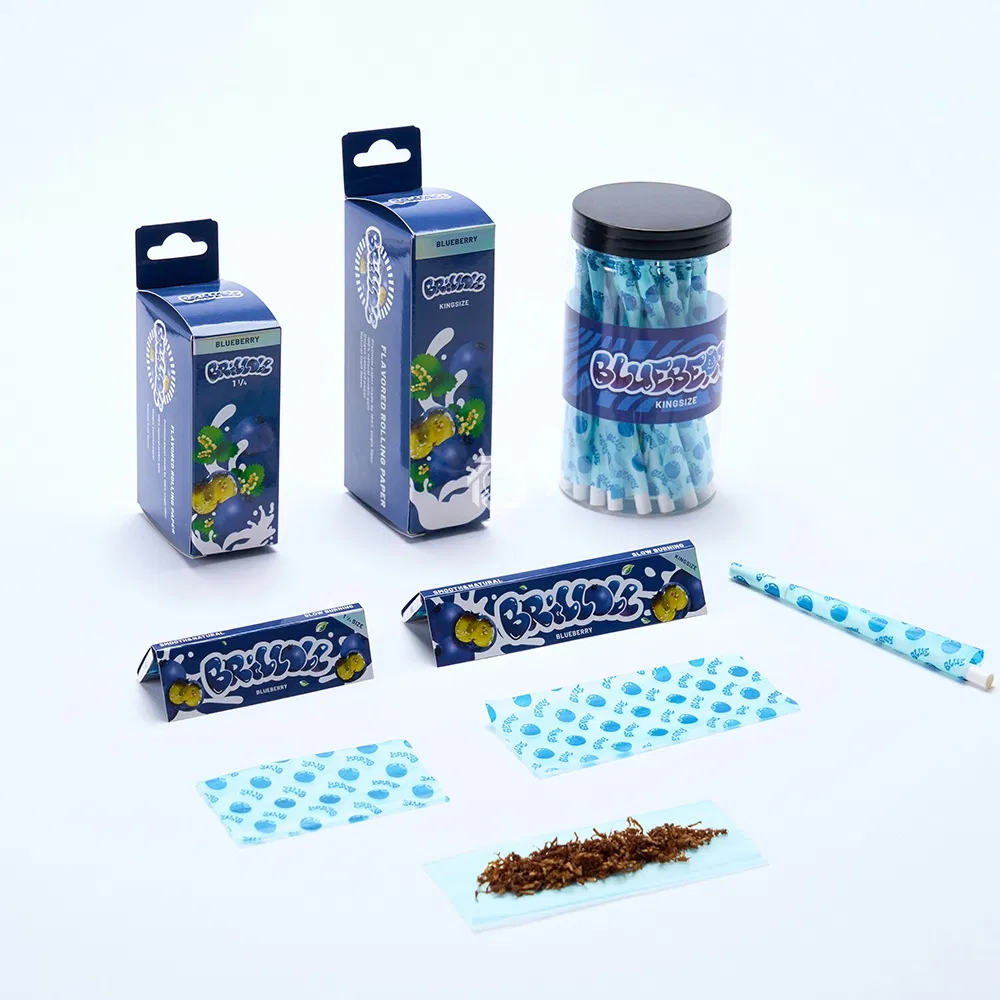 Perfect Ash Retention Different Flavor Brilloll Booklets Cone Cigarette Paper Rolling Paper