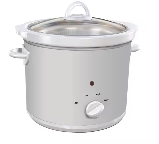 4.0 Qt Round Slow Cooker-Ideal for Family Dinners and Gatherings