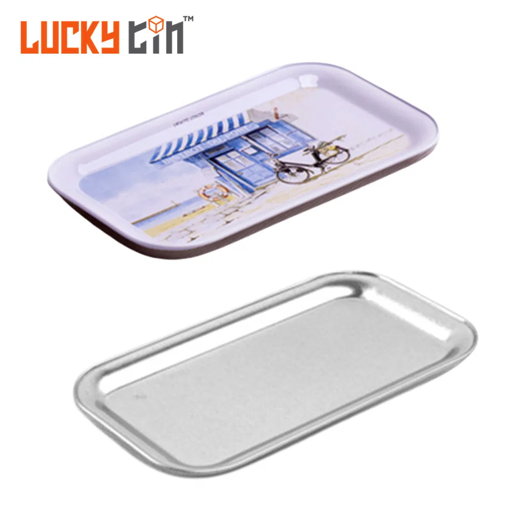 Factory Custom Design Minecraft Tinplate Tray Rolling Mini Metal Tin Fruit Tray