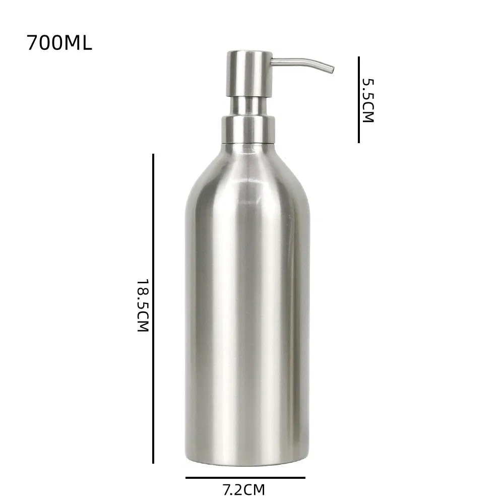 Refillable Hotel Bathroom Hand Stainless Steel Shampoo Liquid Soap Dispensers Bottle