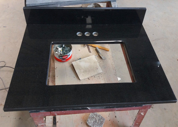 Wholesale India Black Granite Tiles for Kitchen Bar Island Dining Table Countertops