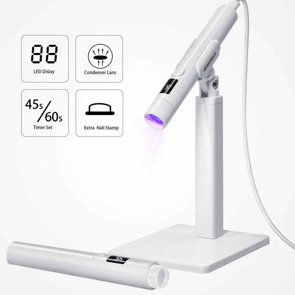 360 Rotatable Gel X Soft Gel Nail Tip Extension Curvy Flash Cure Small Cordless Rechargeable Mini UV LED Nail Lamp