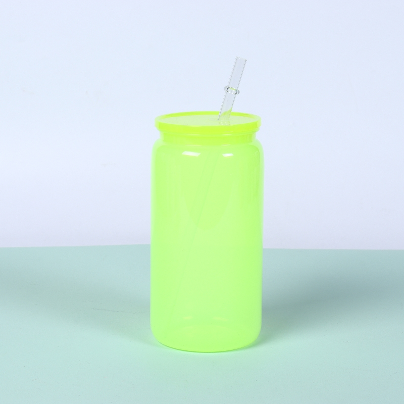 Неоновые пластиковые стаканы 16oz Ombre Jelly для напитков