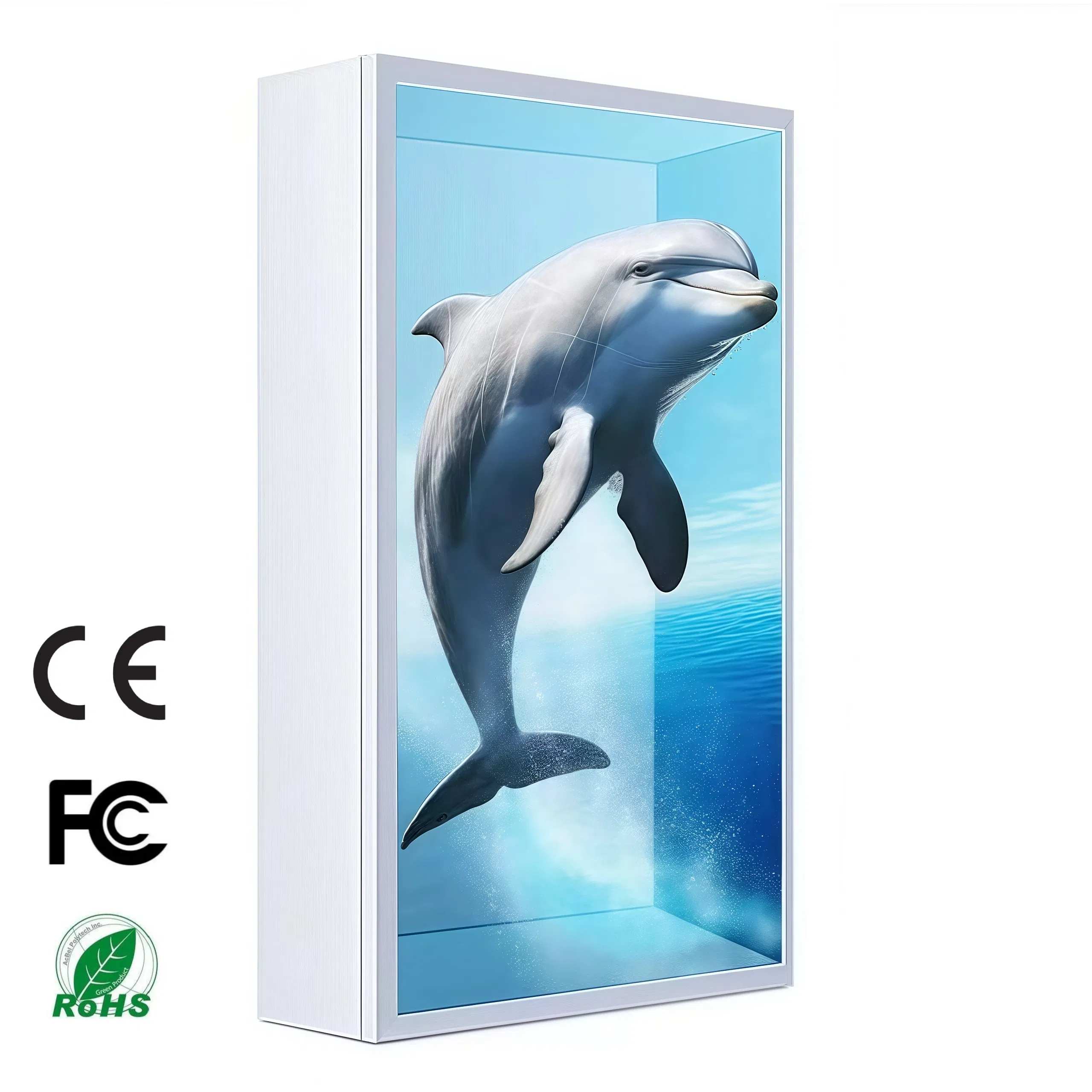 3D Hologram Interactive Video Display for Touch Screen Showcase Box