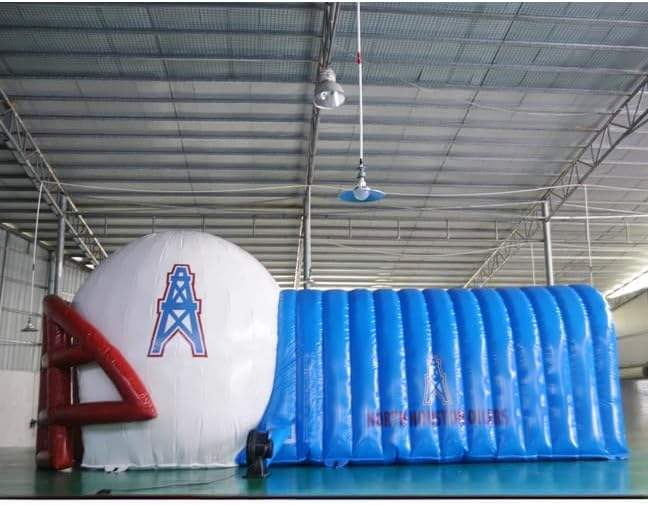 Commercial Giant Inflatable Football Helmet Tunnel Tent for Sports Team Entrance