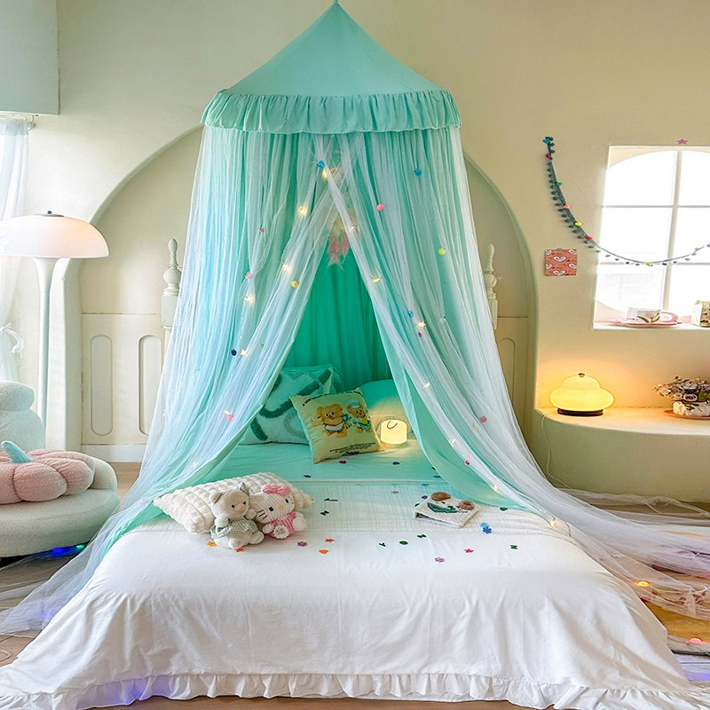 Colored Mosquito Net for Girls Bed Foldable Bed Canopy for Home Decoration