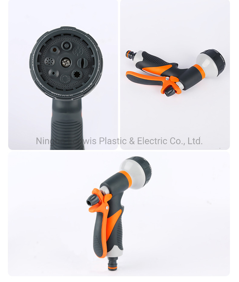 8 Patterns Garden Trigger Water Spray Nozzle