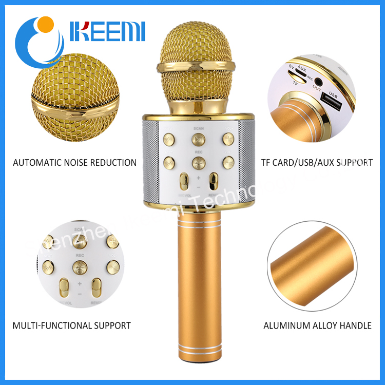 Wireless Karaoke Microphone Ws858 Speaker Microphone