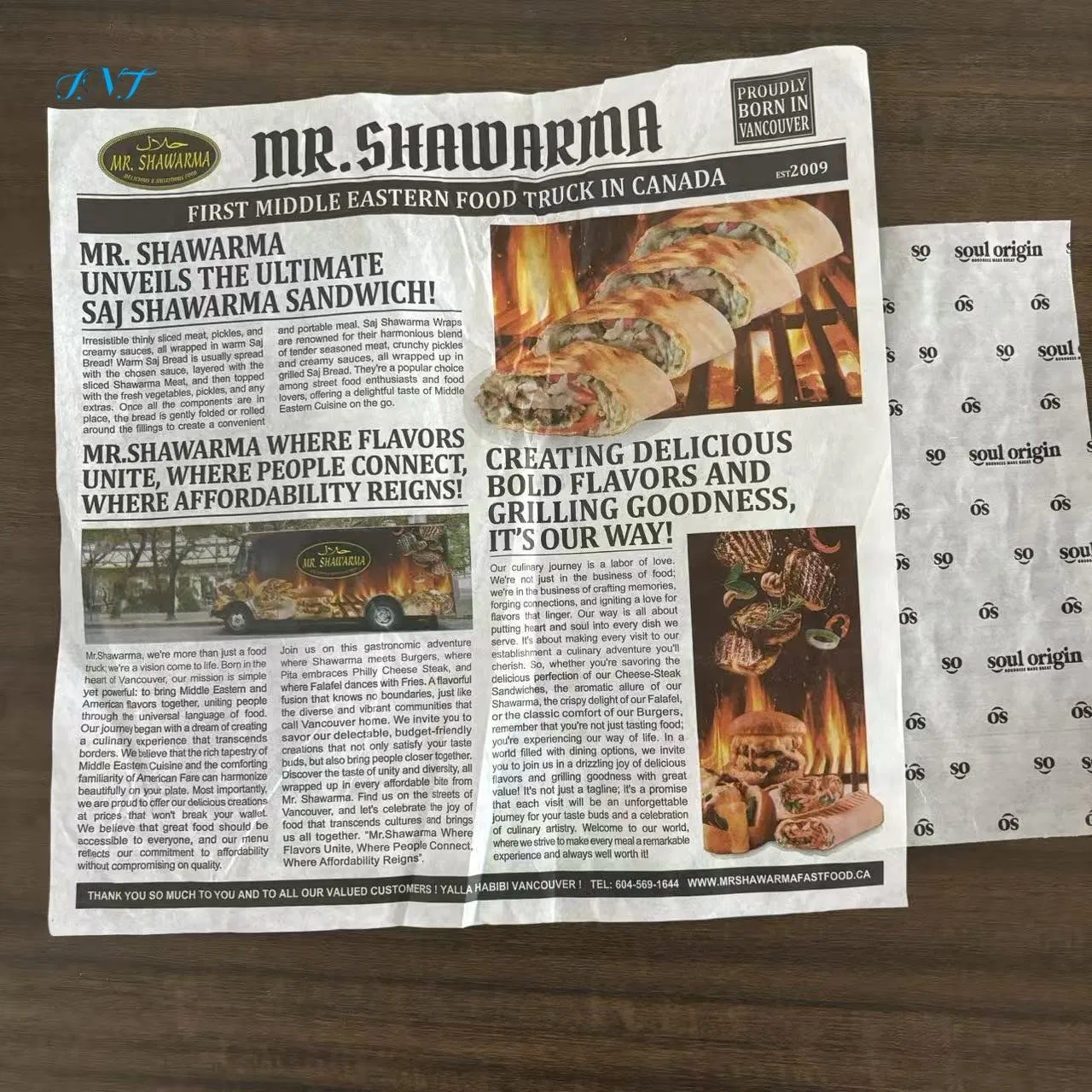 High-Quality Printed Placemat Paper for Promotion