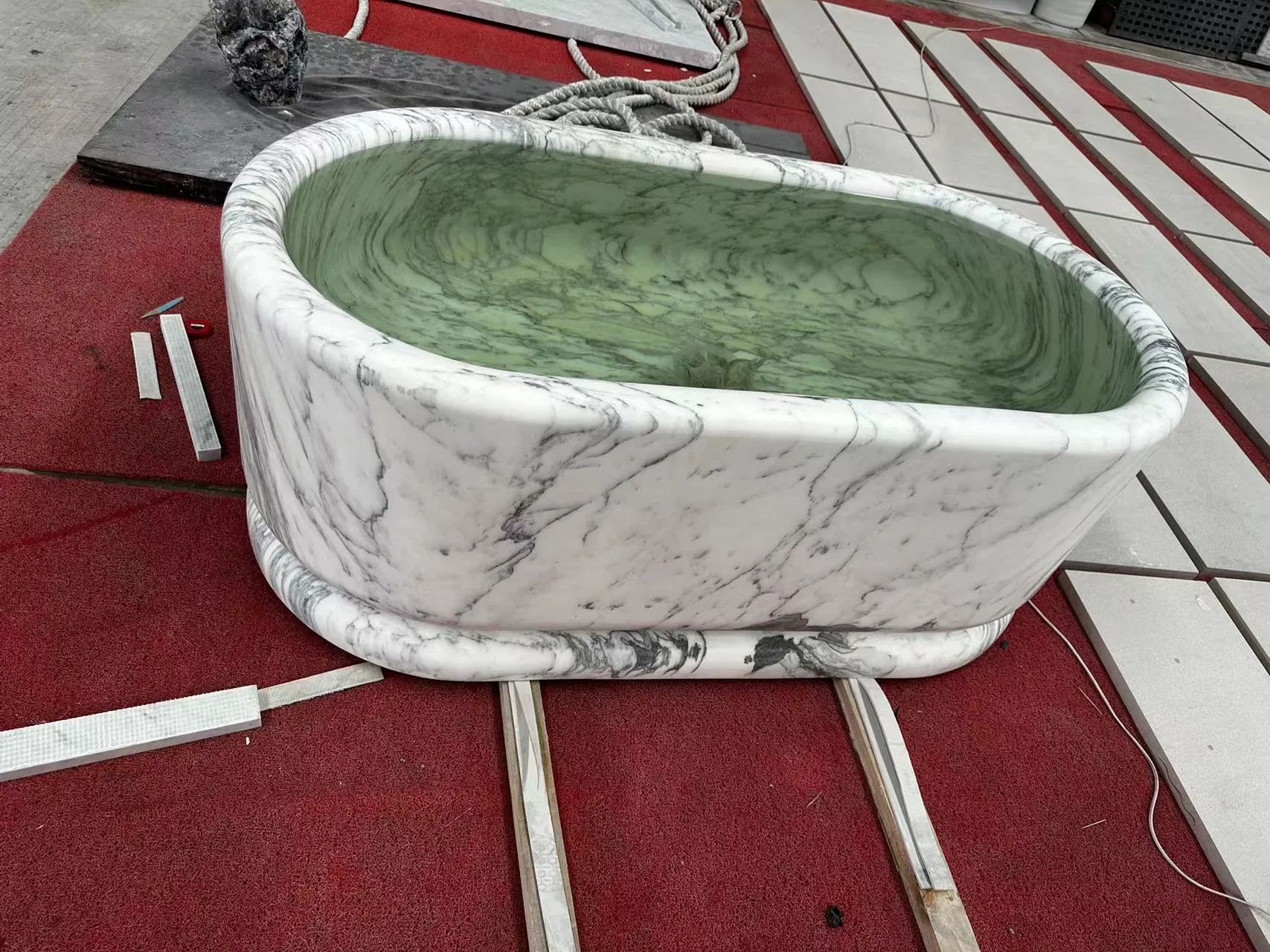 Мраморная ванна Arabesque White Nature Stone