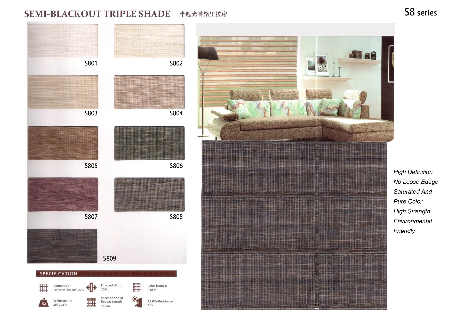 Modern New Blackout Room Darkening Grey Zebra Blinds