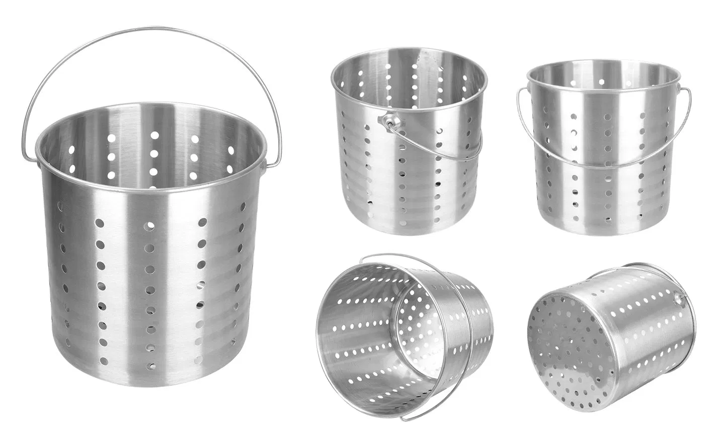 Restaurant Oblique Style Stainless Steel Durable Drained Ice Bucket