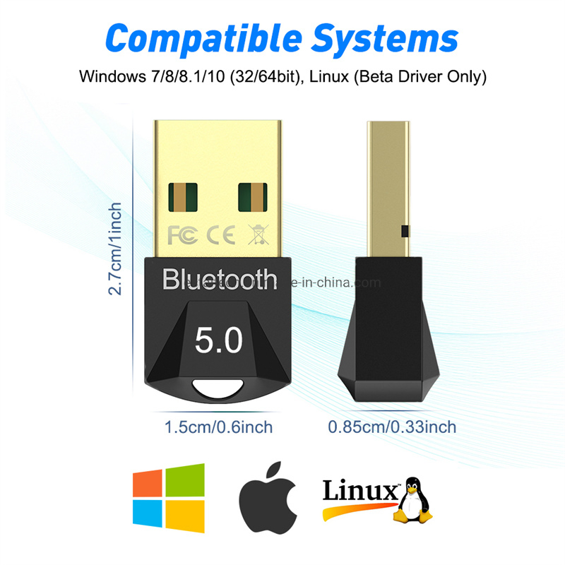 USB BHT 5.0 BHT Adapter BHT Dongle 5.0 Transmitter USB 4.0 Music Receiver Bluthooth Adapter for PC Computer