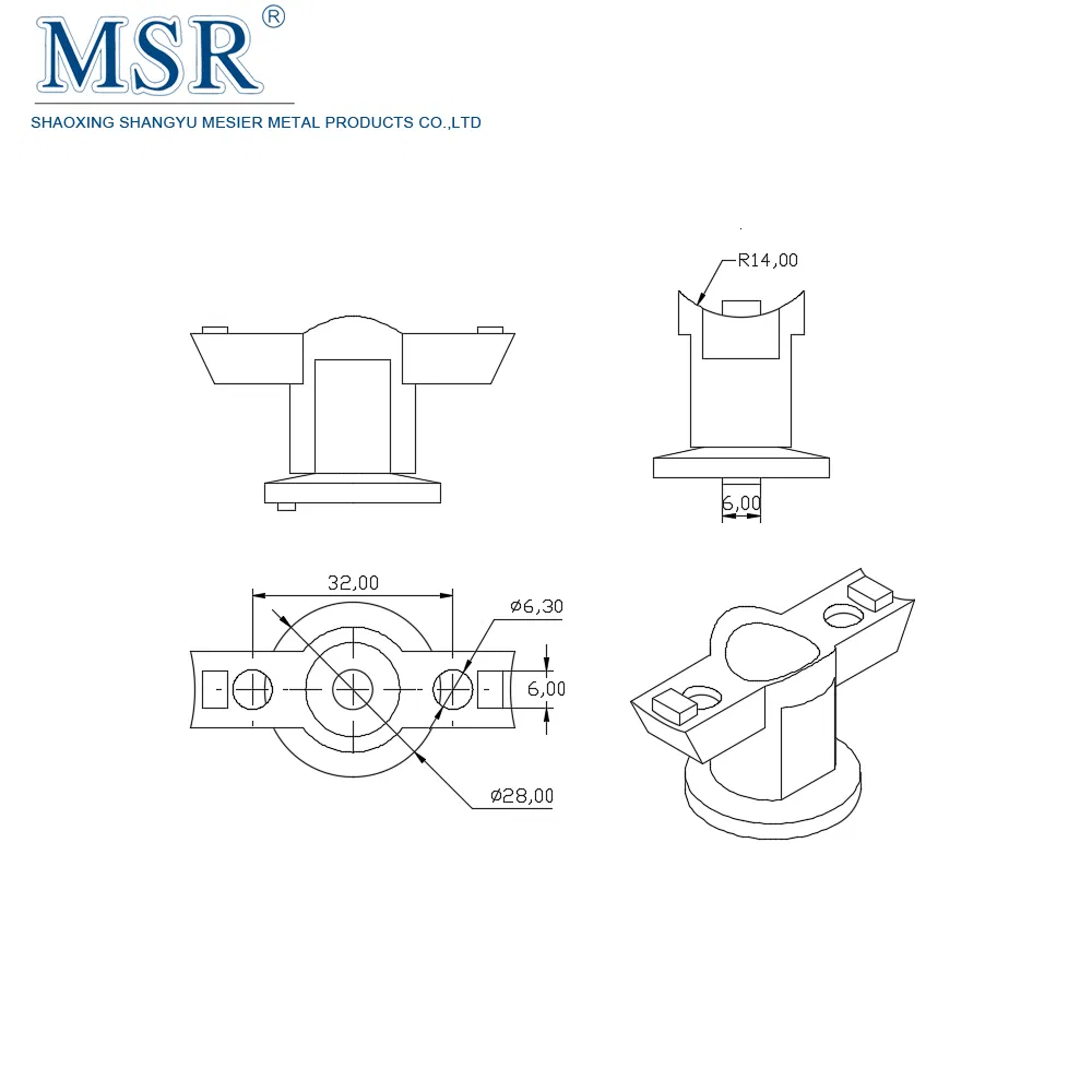 China Manufacturer 1147 RoHS Cbam OEM ODM Fixed Bracket for D28 Aluminum Pipe 28 and Aluminum Convoyer Workbench Line