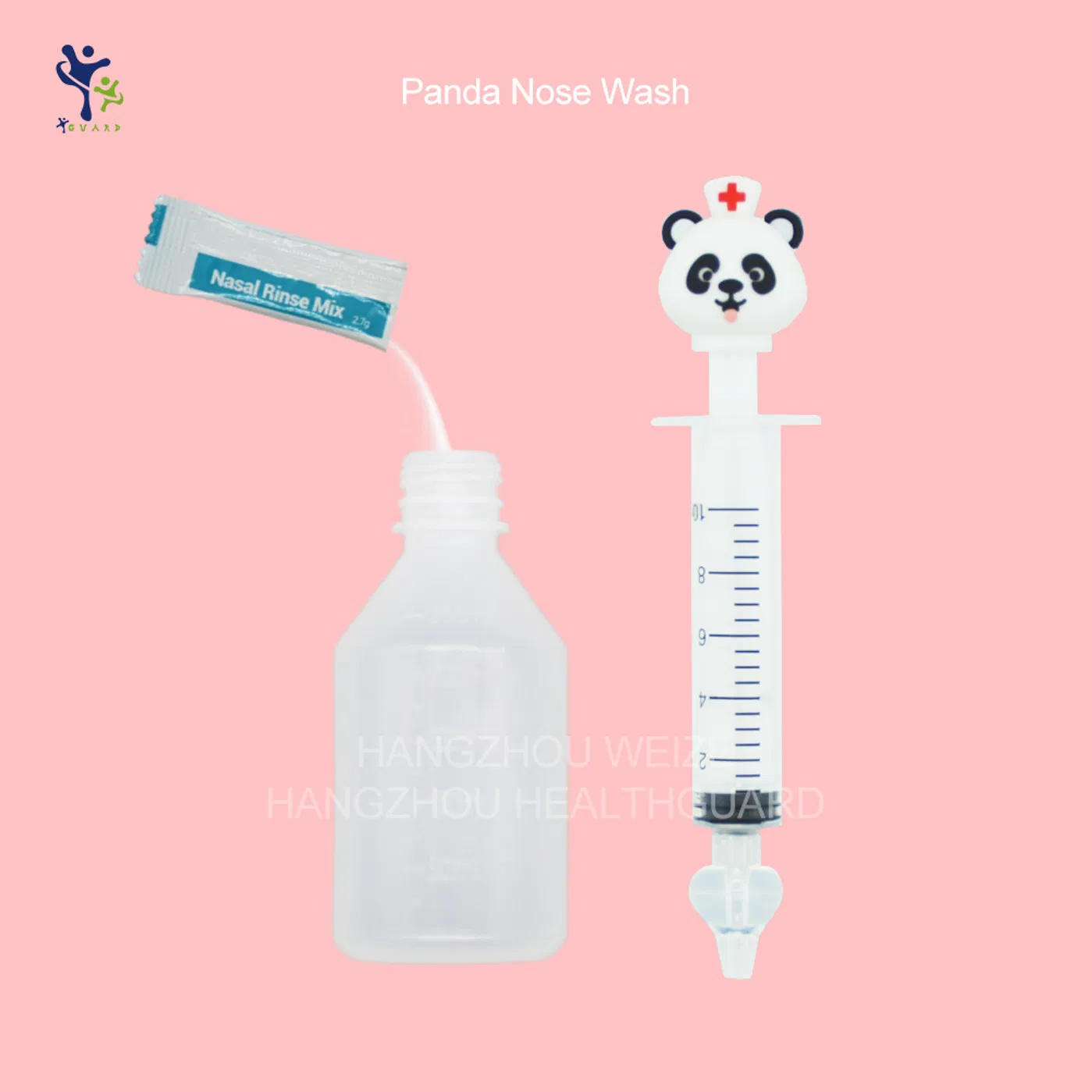Customizable Panda Baby Nasal Syringe CE Certificated Chinese Style Newborn Nasal Cleaner
