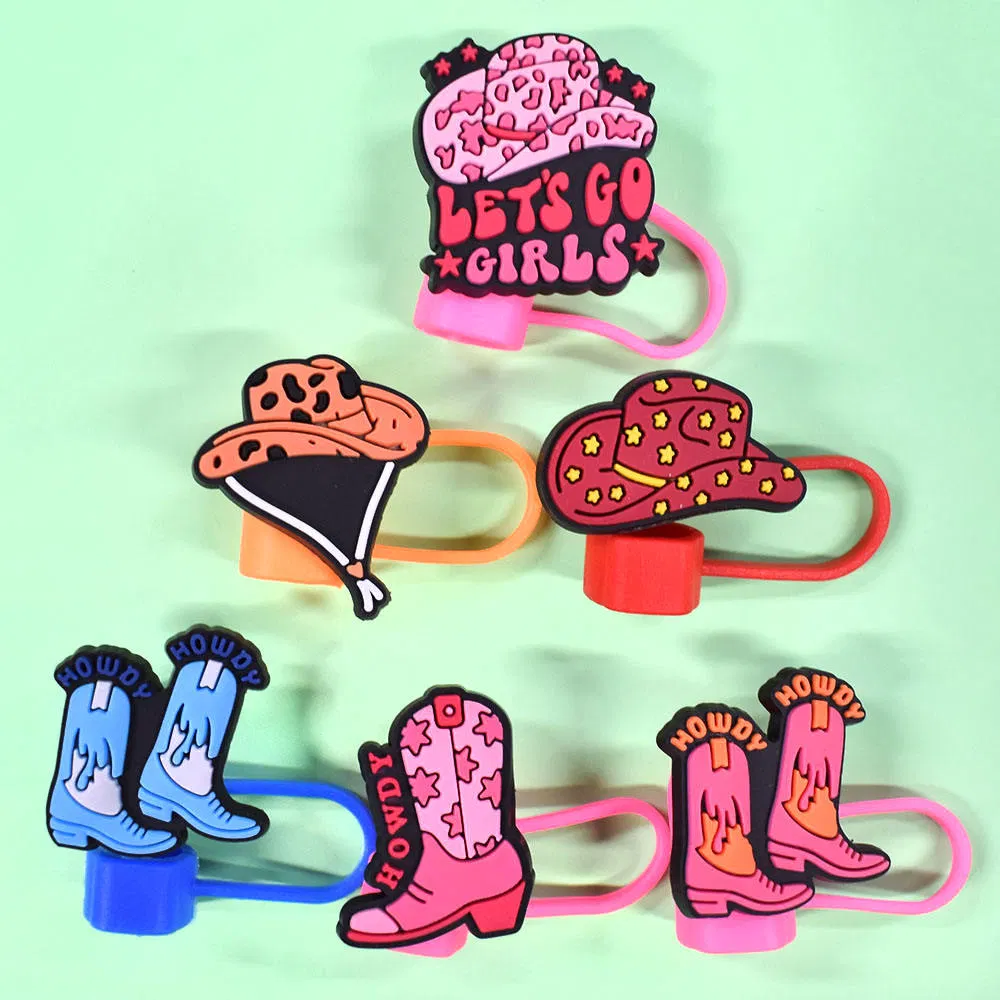 Stylish Western Cowboy Straw Cover for Drink Decoration