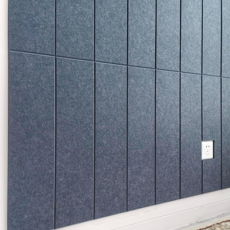 Sustainable Acoustic Solution 9mm Decorative Wall Pet Felt Building Material Recycled Polyester Fiber Sound Panel High Rating Echo Reduction Commercial