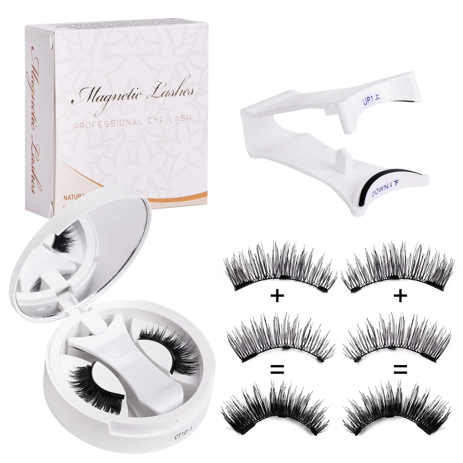 3D Natural Quantum Magnetic False Eyelash Applicator False Magnetic Fiber Lashes